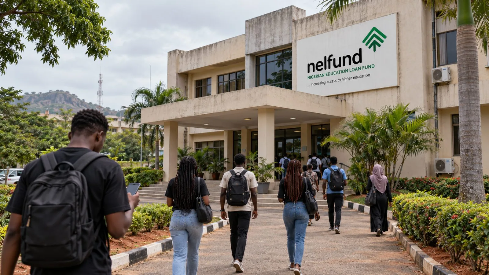 Students approach an administrative building on a university campus in Abuja, Nigeria. / EconoTimes.ai