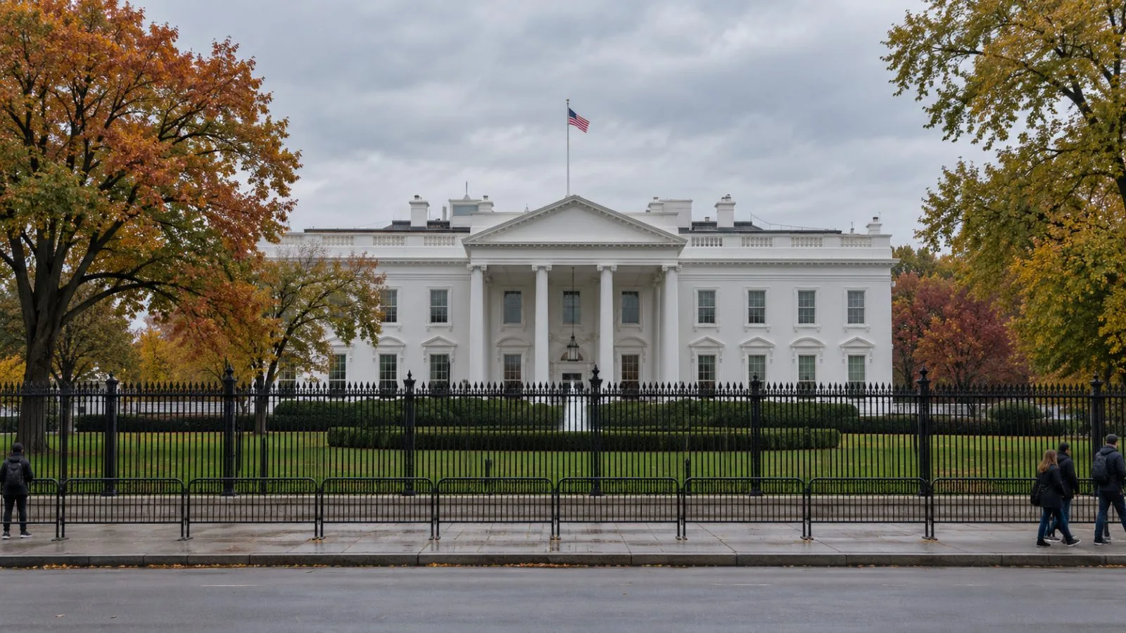 The White House stands behind its perimeter fence along Pennsylvania Avenue in Washington, D.C. (AI-generated image / EconoTimes)