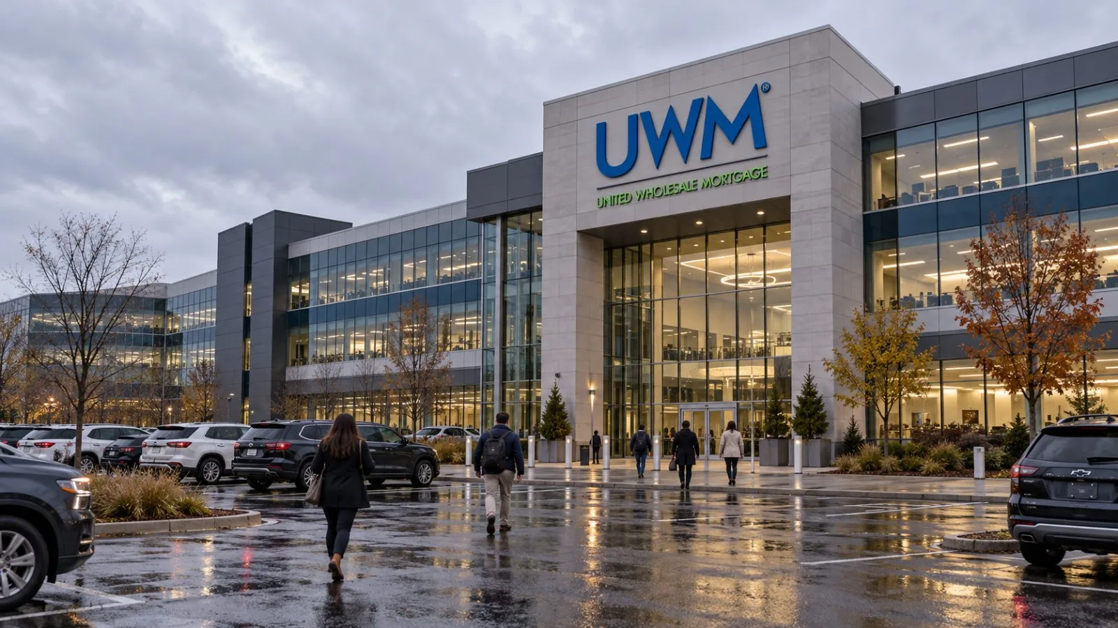 An office campus stands beside a parking lot in Pontiac, Michigan. / EconoTimes.ai