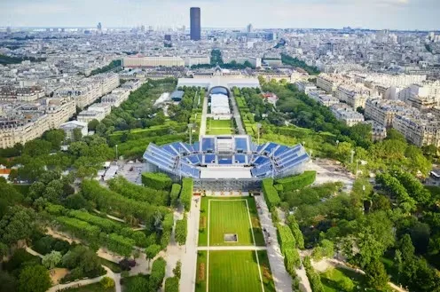A temporary stadium in the Champ-de-Mars, Paris Ekaterina Pokrovsky/Shutterstock