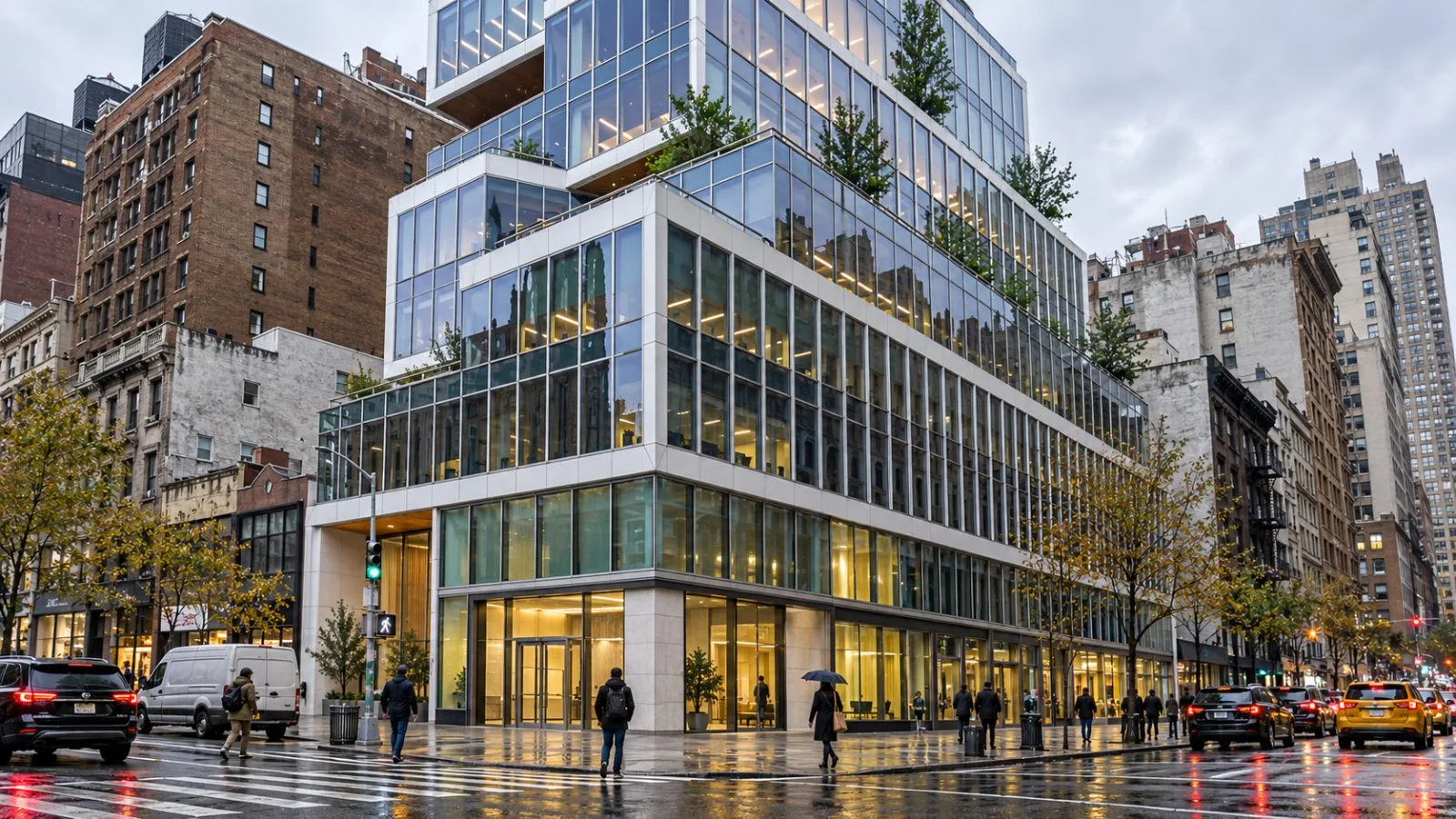 Pedestrians pass Rithm Capital’s headquarters at 799 Broadway in New York City. / EconoTimes.ai