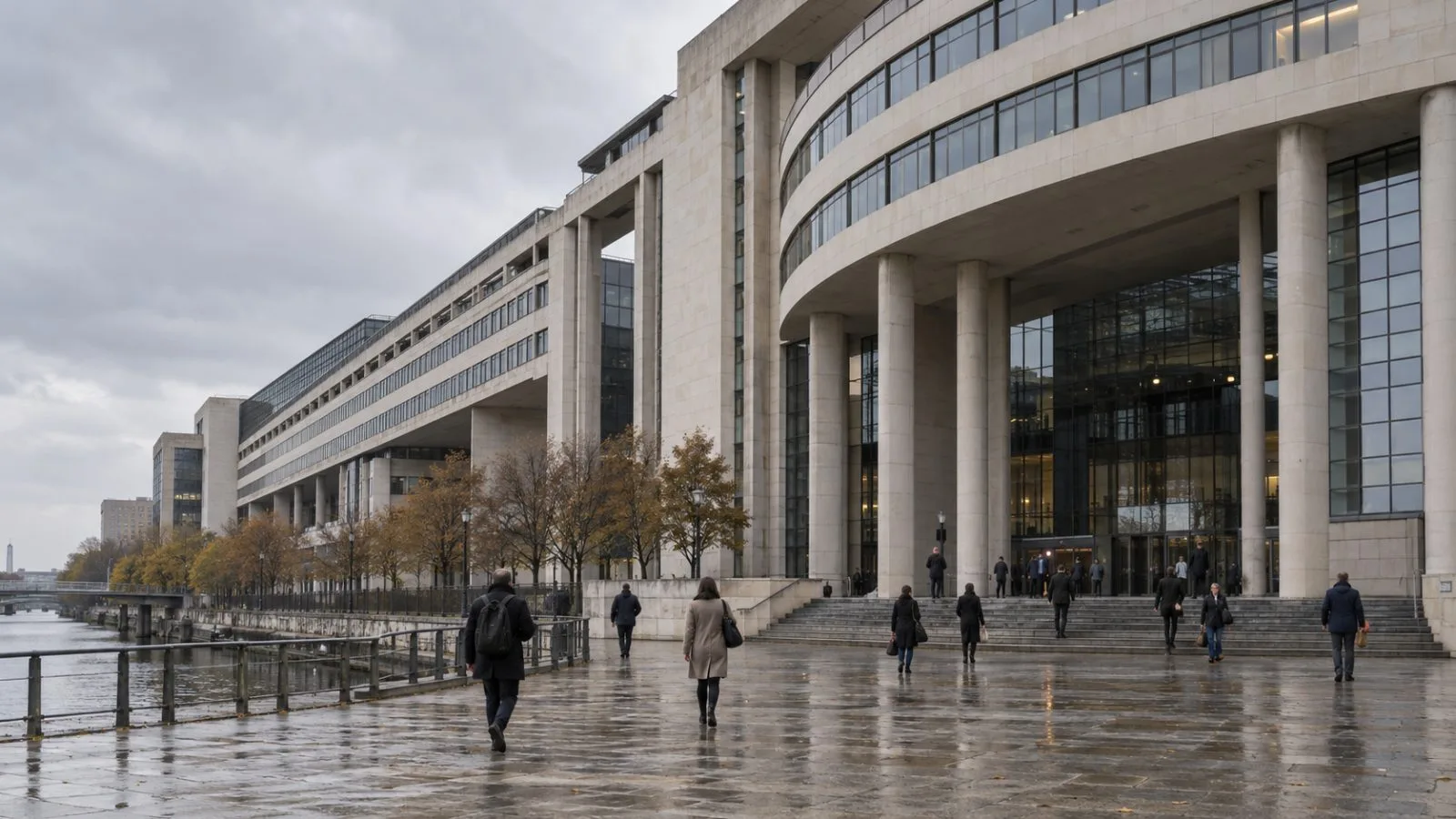 Pedestrians pass France’s Ministry of the Economy and Finance in Paris. (AI-generated image / EconoTimes)