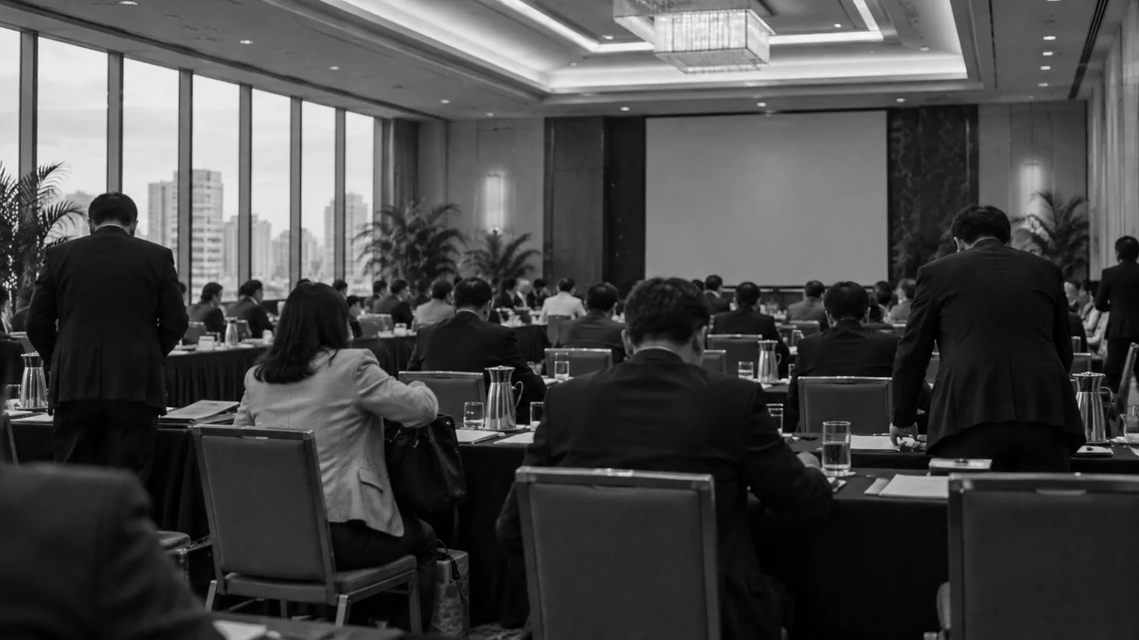 Delegates take their seats in a conference hall in Metro Manila, Philippines. (AI-generated image / EconoTimes)