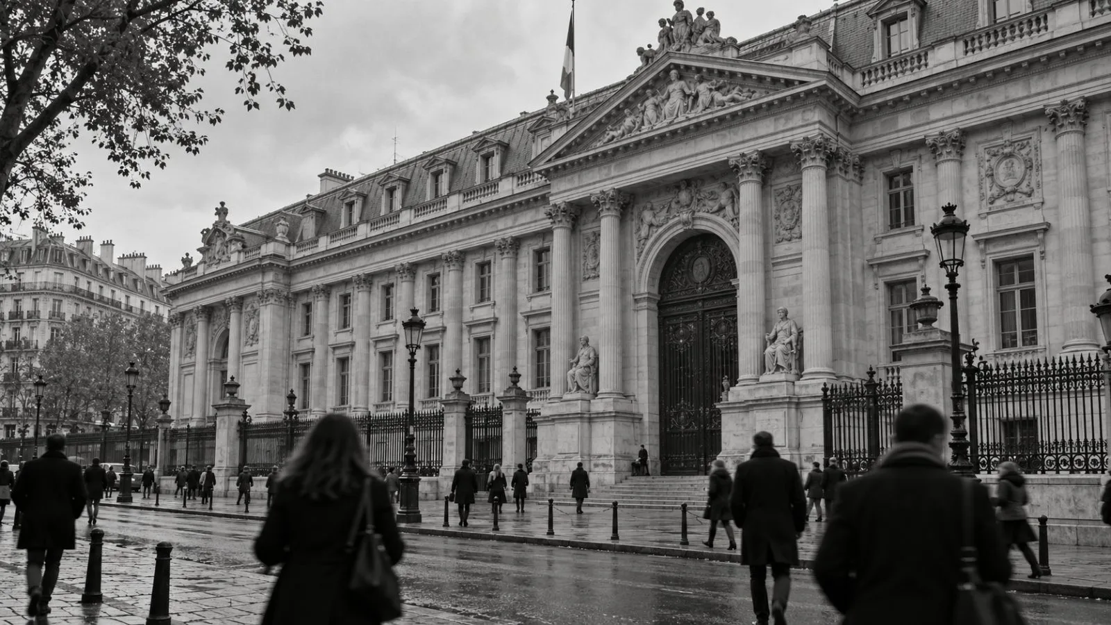 Pedestrians pass the Banque de France headquarters in Paris on an overcast afternoon (AI-generated image / EconoTimes)