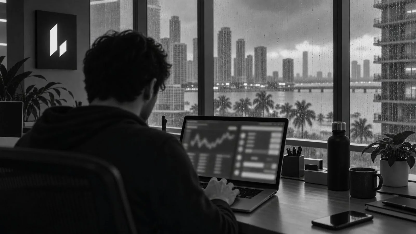 A developer tests a smart contract at a workstation in Miami, Florida / EconoTimes.ai