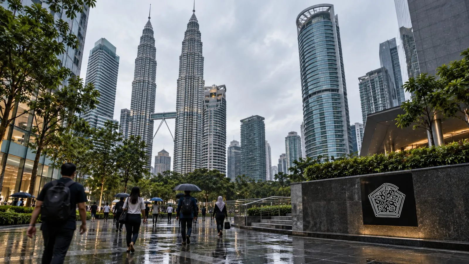 Menara Maxis rises above Kuala Lumpur City Centre after morning rain in Malaysia. / EconoTimes.ai