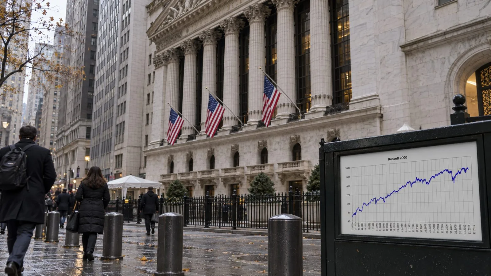 Pedestrians pass the New York Stock Exchange on Wall Street in Manhattan. / EconoTimes.ai