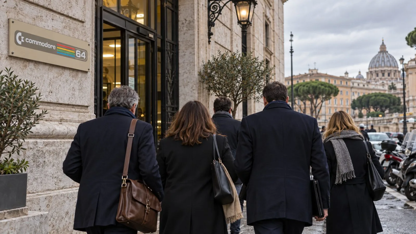 Delegates arrive at a meeting venue in Rome, Italy, on an overcast afternoon / EconoTimes.ai