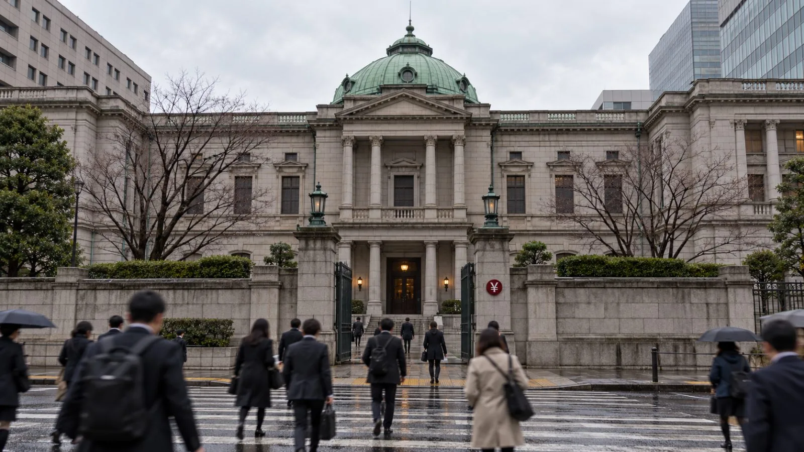 Commuters pass the Bank of Japan headquarters in Tokyo's Nihonbashi district. / EconoTimes.ai