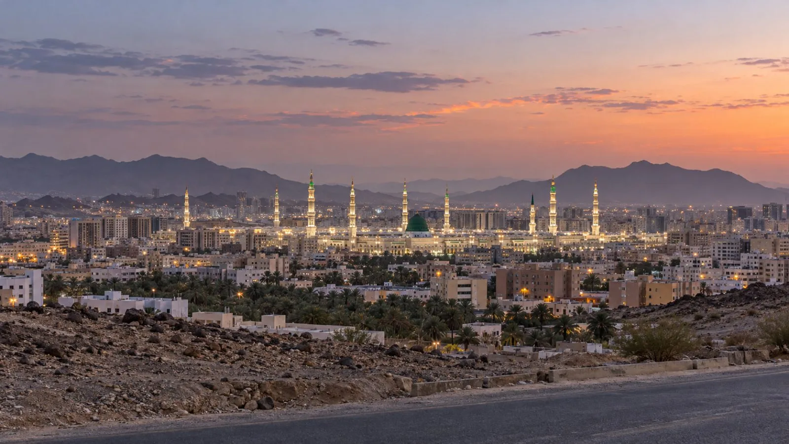 Traffic moves below Riyadh's skyline in Saudi Arabia as the evening haze settles. / EconoTimes.ai