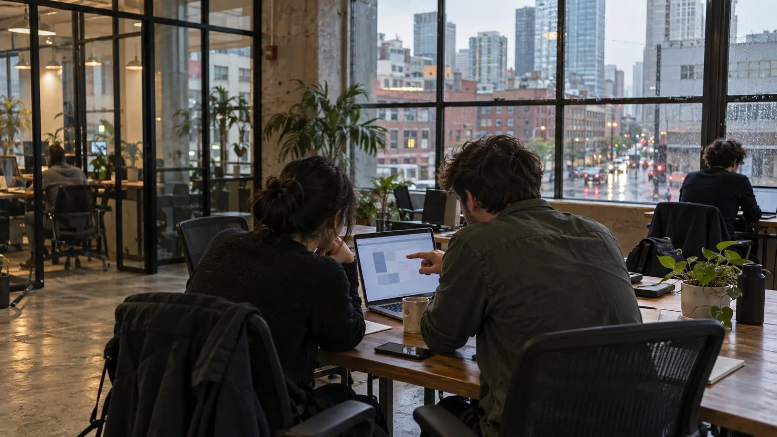 Founders review a software prototype at a shared workspace in San Francisco. (AI-generated image / EconoTimes)
