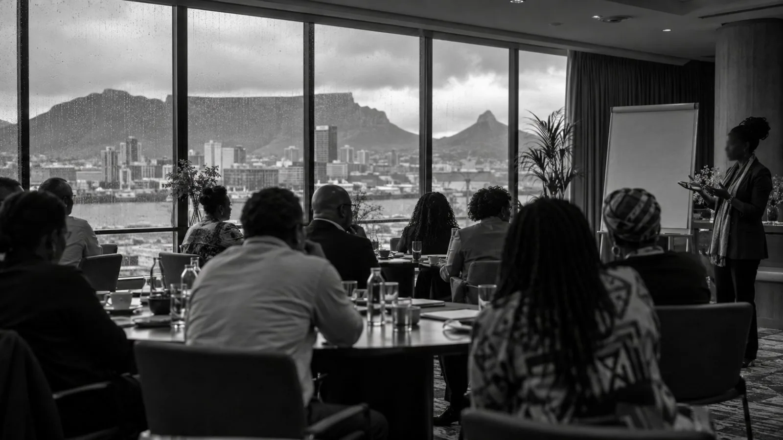 Participants gather for an impact investment forum in Cape Town, South Africa. (AI-generated image / EconoTimes)