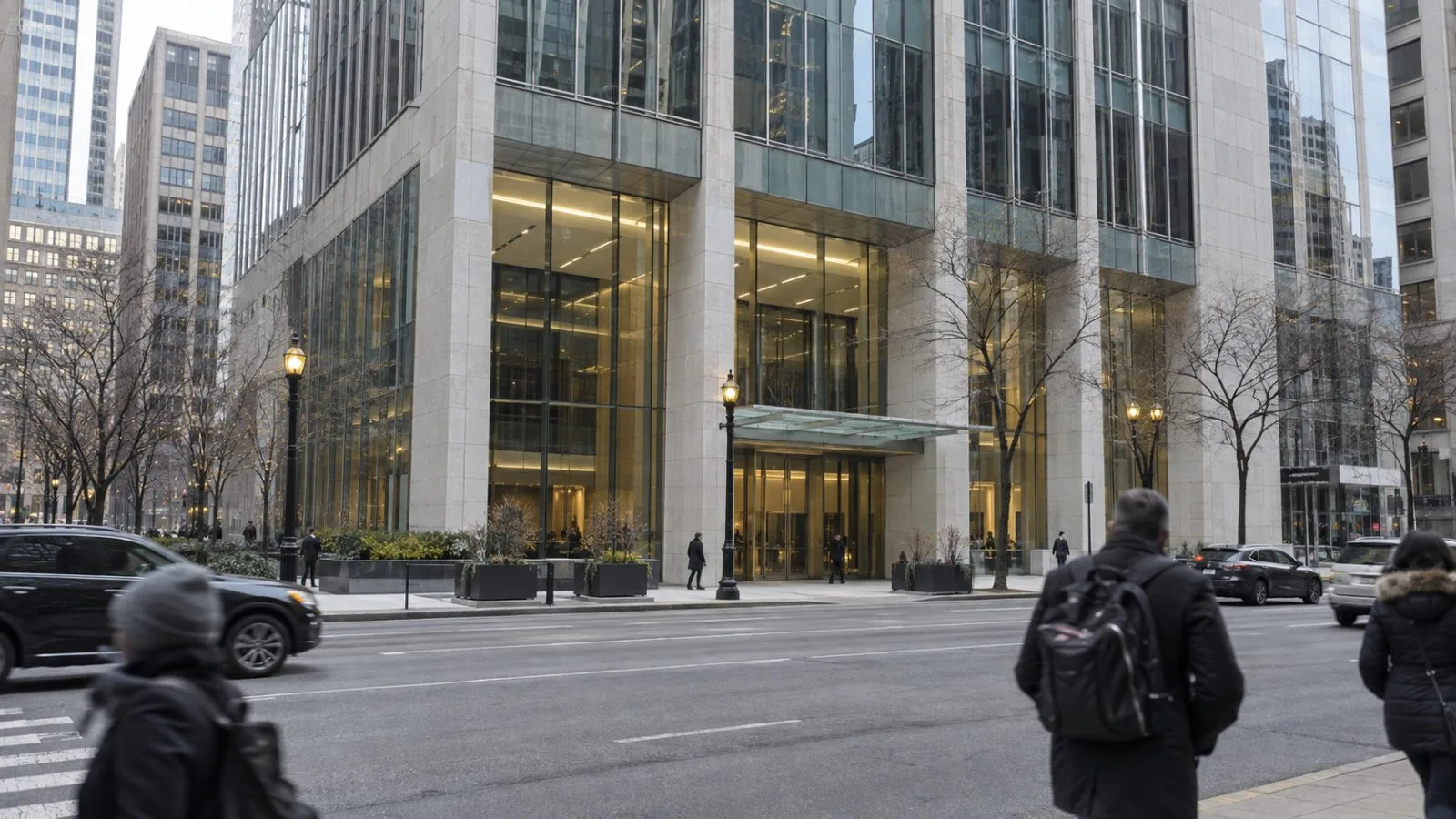 The Cboe Global Markets headquarters stands along a downtown street in Chicago. (AI-generated image / EconoTimes)