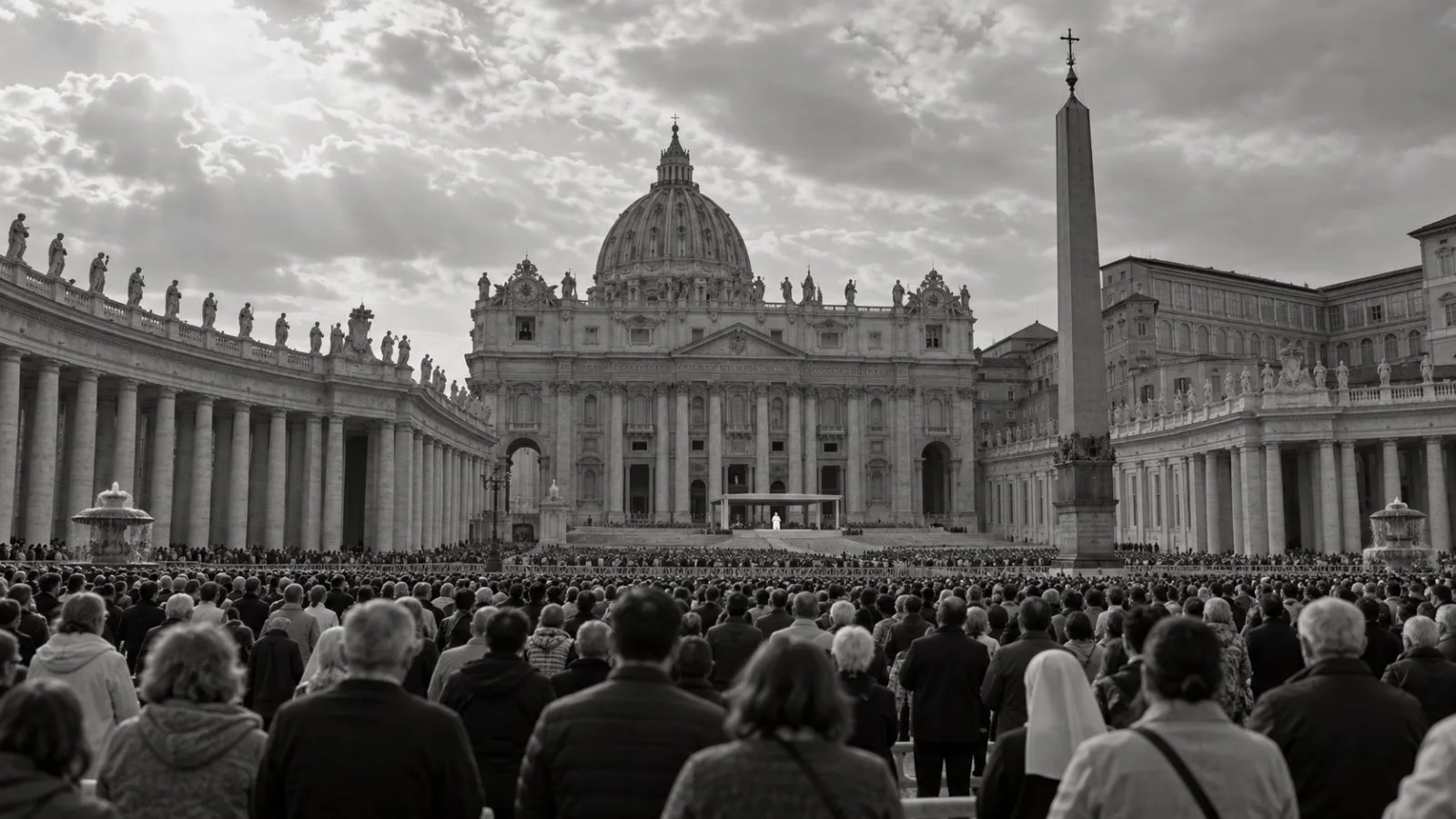 Pilgrims gather in St. Peter’s Square at the Vatican during the weekly general audience. (AI-generated image / EconoTimes)