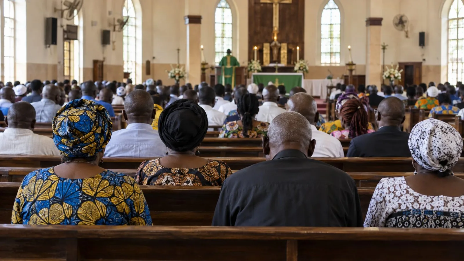 Congregants listen to an address at an Anglican synod in Aba, Nigeria. (AI-generated image / EconoTimes)