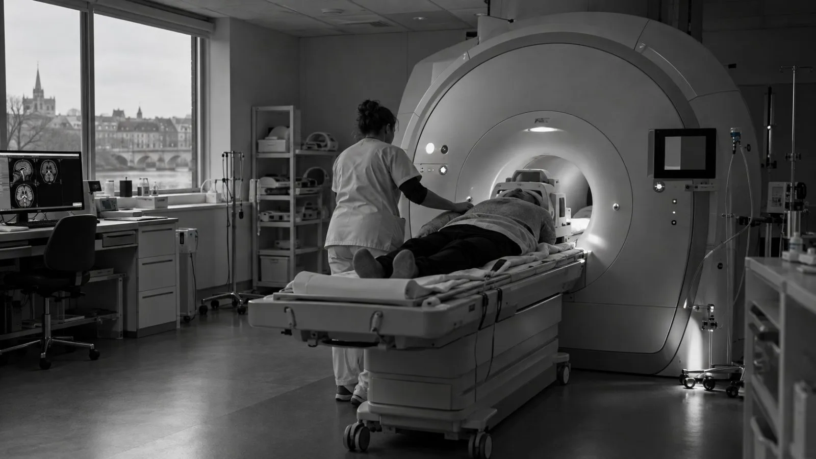 A technologist positions a participant inside an MRI scanner at Maastricht University Medical Center in Maastricht, Netherlands. (AI-generated image / EconoTimes)
