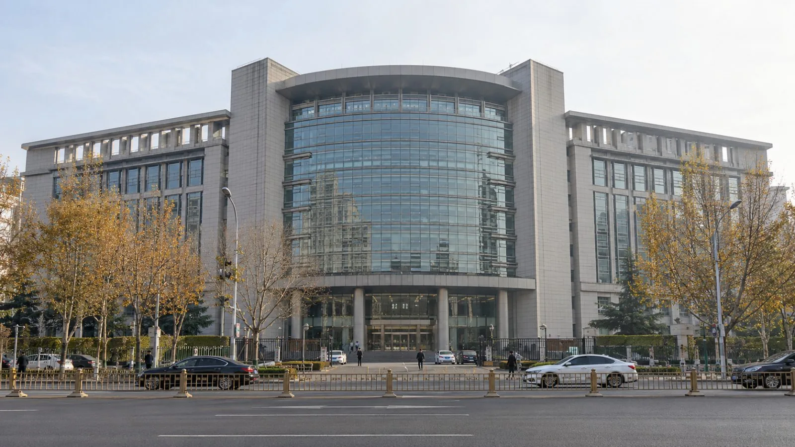 The National Bureau of Statistics headquarters stands on a hazy autumn morning in Beijing, China. (AI-generated image / EconoTimes)