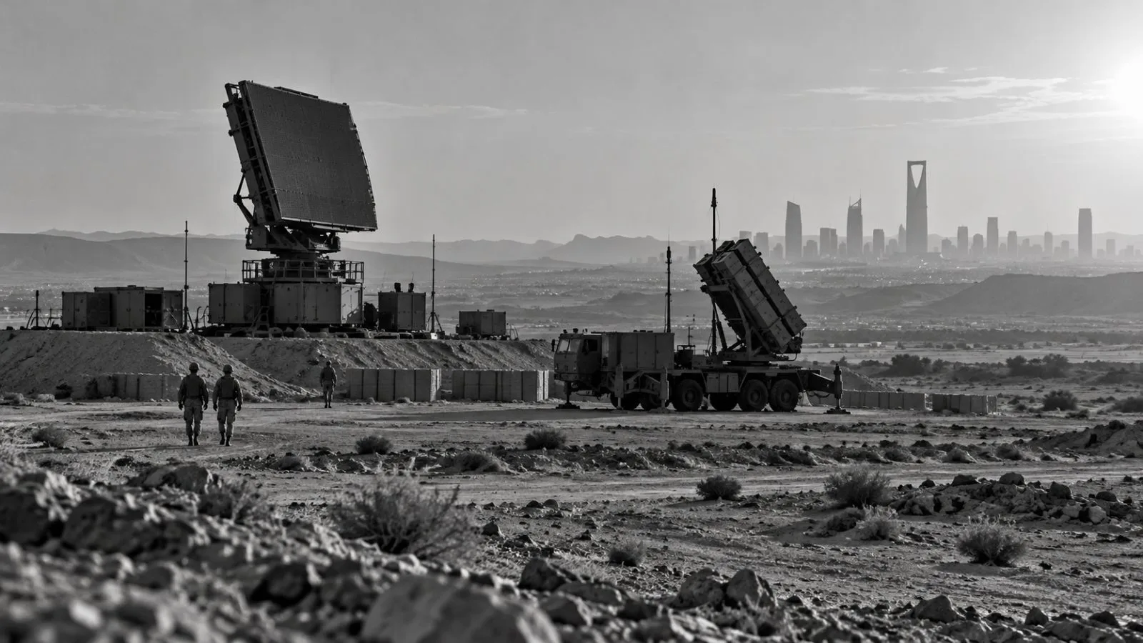 An air-defense radar stands at a military site outside Riyadh, Saudi Arabia. / EconoTimes.ai