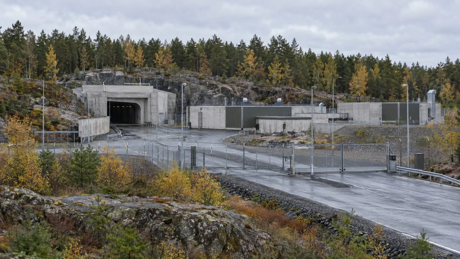 The secured entrance to the Onkalo spent-fuel repository stands at Olkiluoto, Finland. (AI-generated image / EconoTimes)