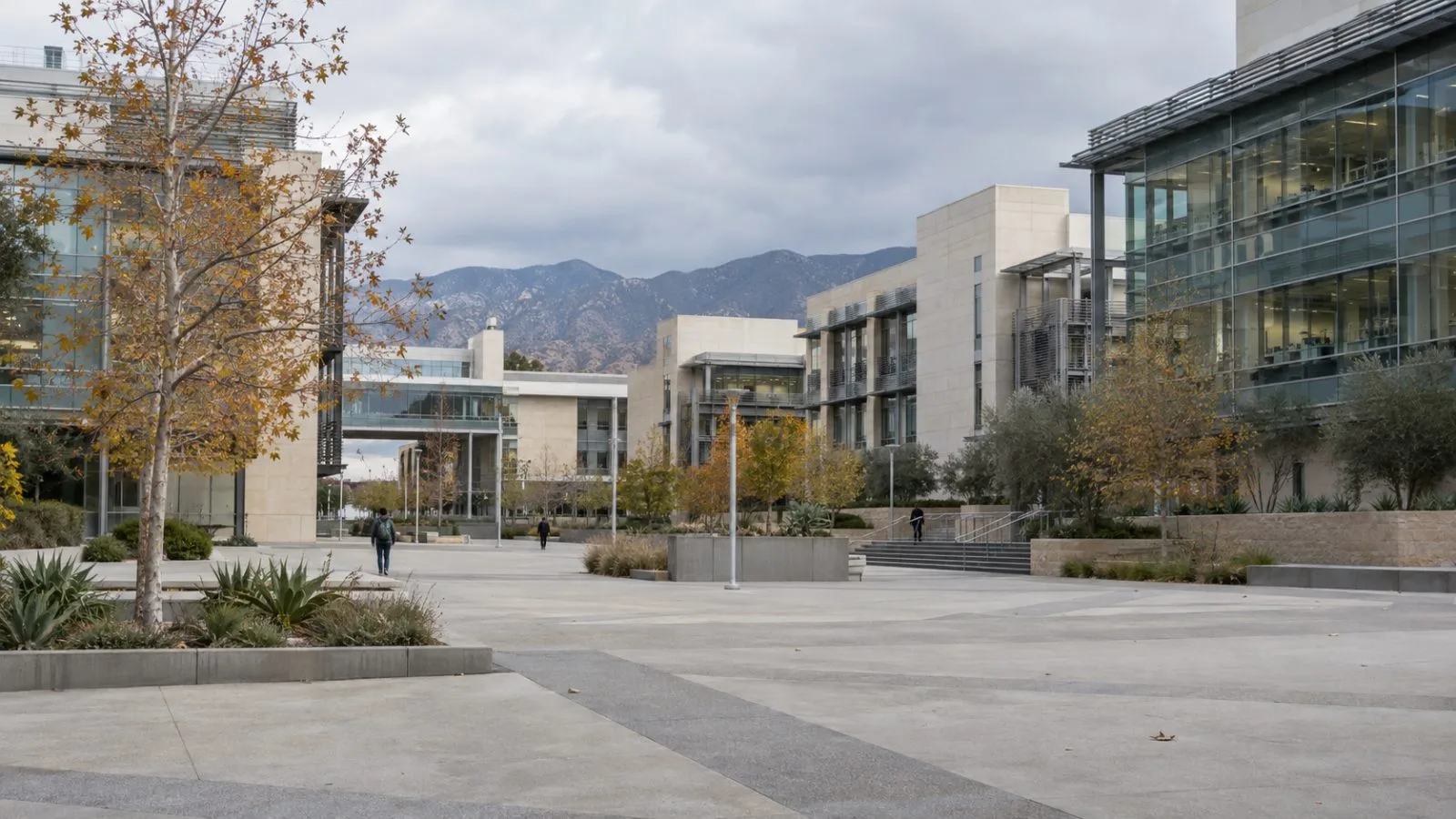 Laboratory buildings stand across a life sciences campus in Pasadena, California. (AI-generated image / EconoTimes)