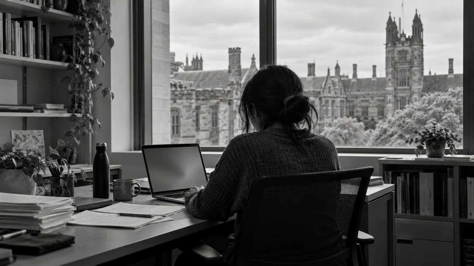 A researcher reviews survey data at the University of Sydney in Australia. (AI-generated image / EconoTimes)