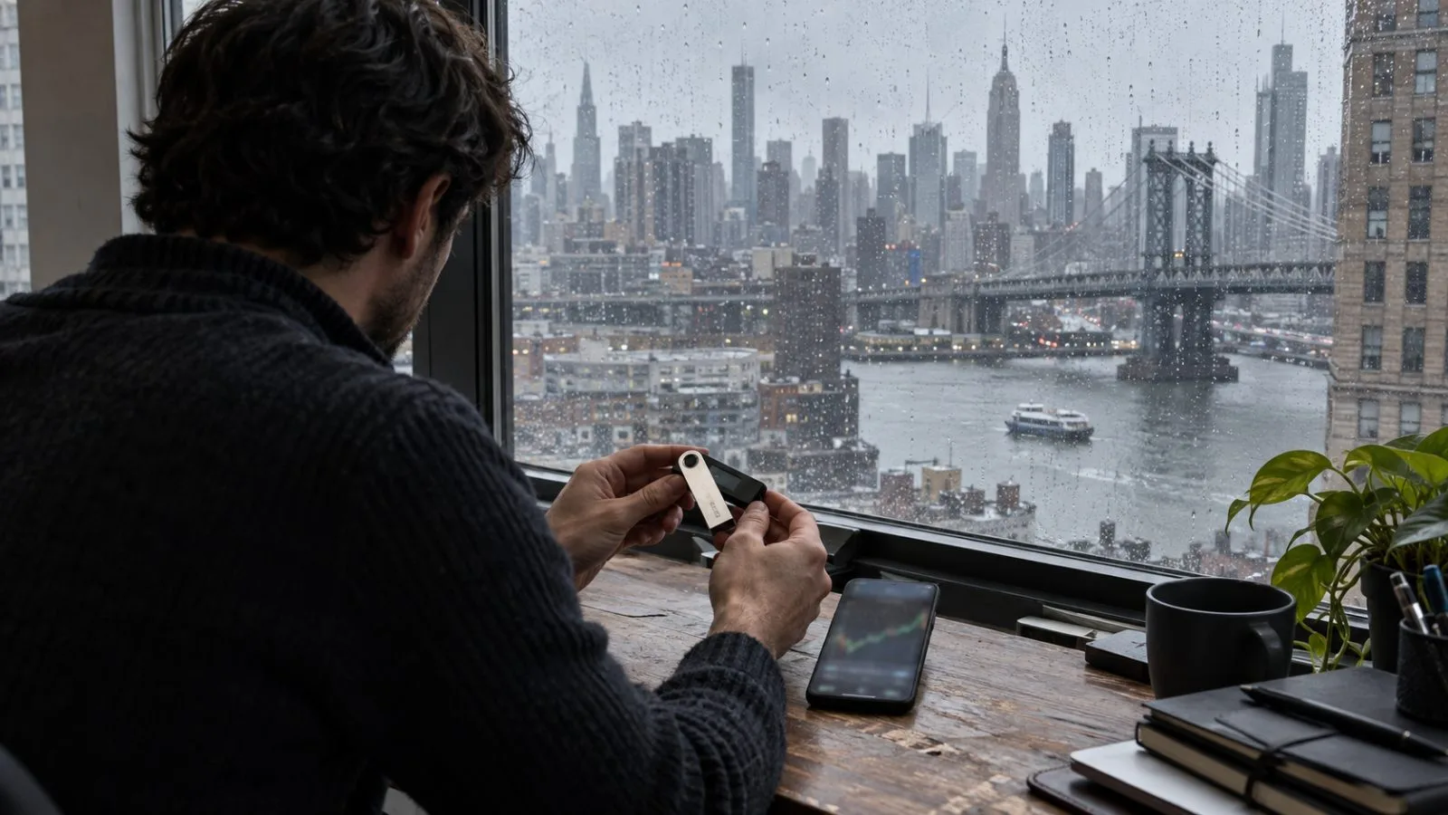 An analyst reviews a wallet connection page in a New York City cybersecurity operations room. / EconoTimes.ai
