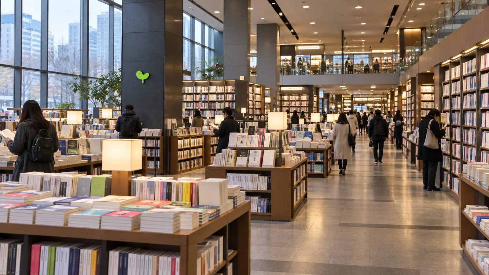 Shoppers browse bookshelves inside a bookstore in Seoul, South Korea. / EconoTimes.ai