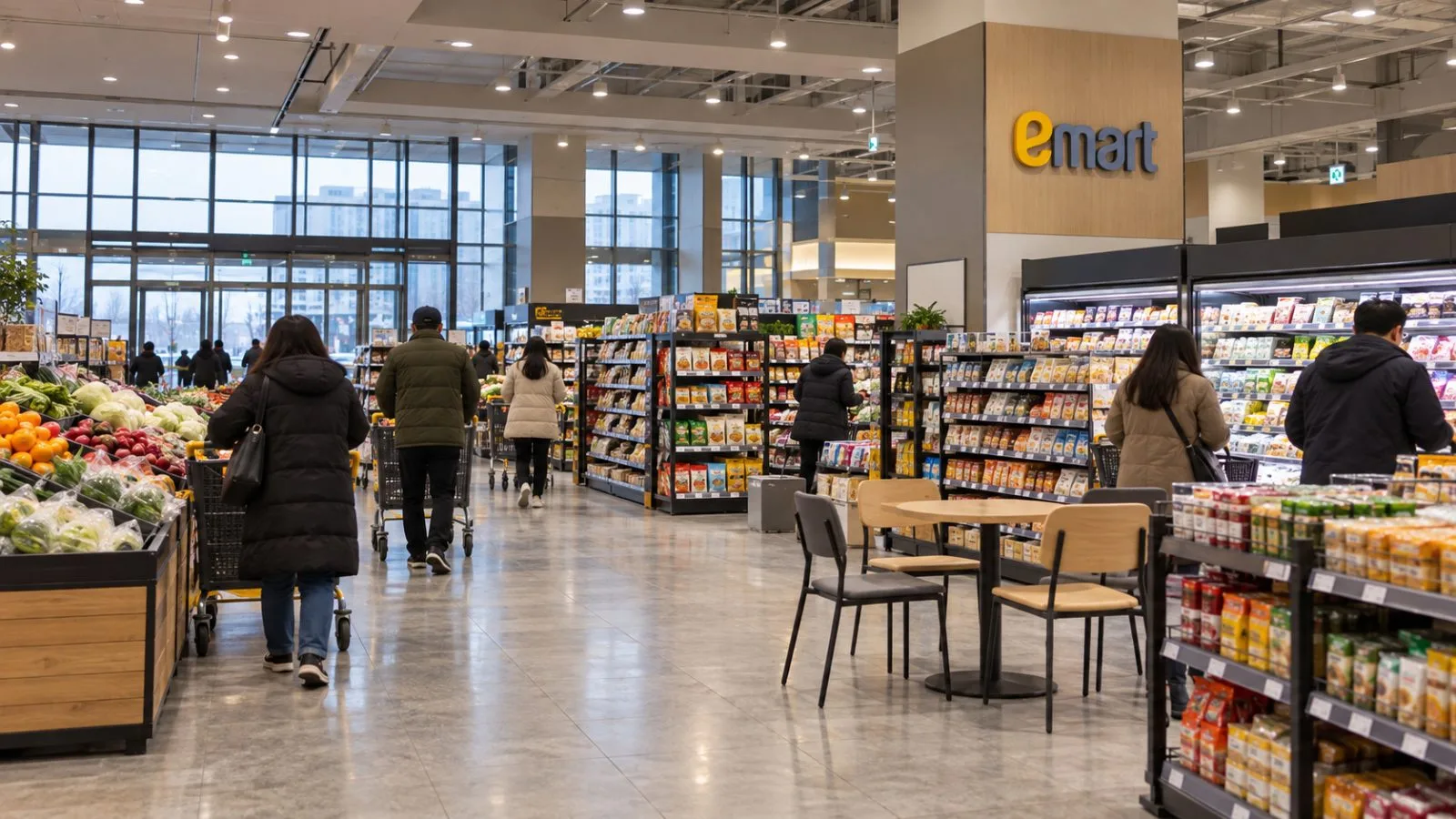 Shoppers browse grocery aisles inside a new supermarket at UG Arena in Ulaanbaatar, Mongolia. / EconoTimes.ai