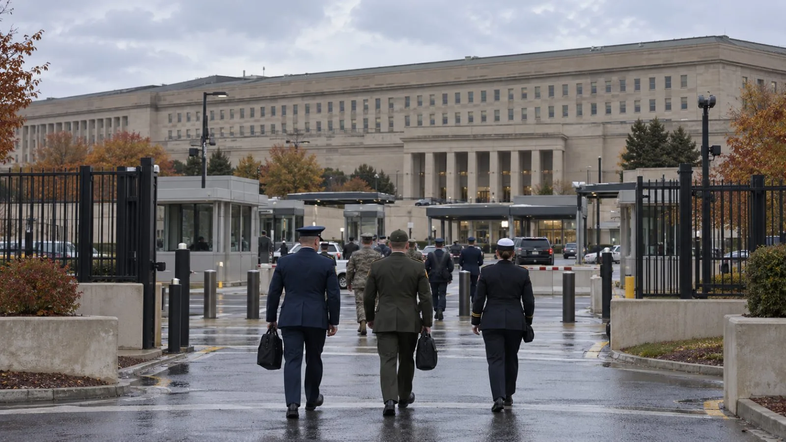 Staff approach the Pentagon under overcast skies in Arlington, Virginia. / EconoTimes.ai