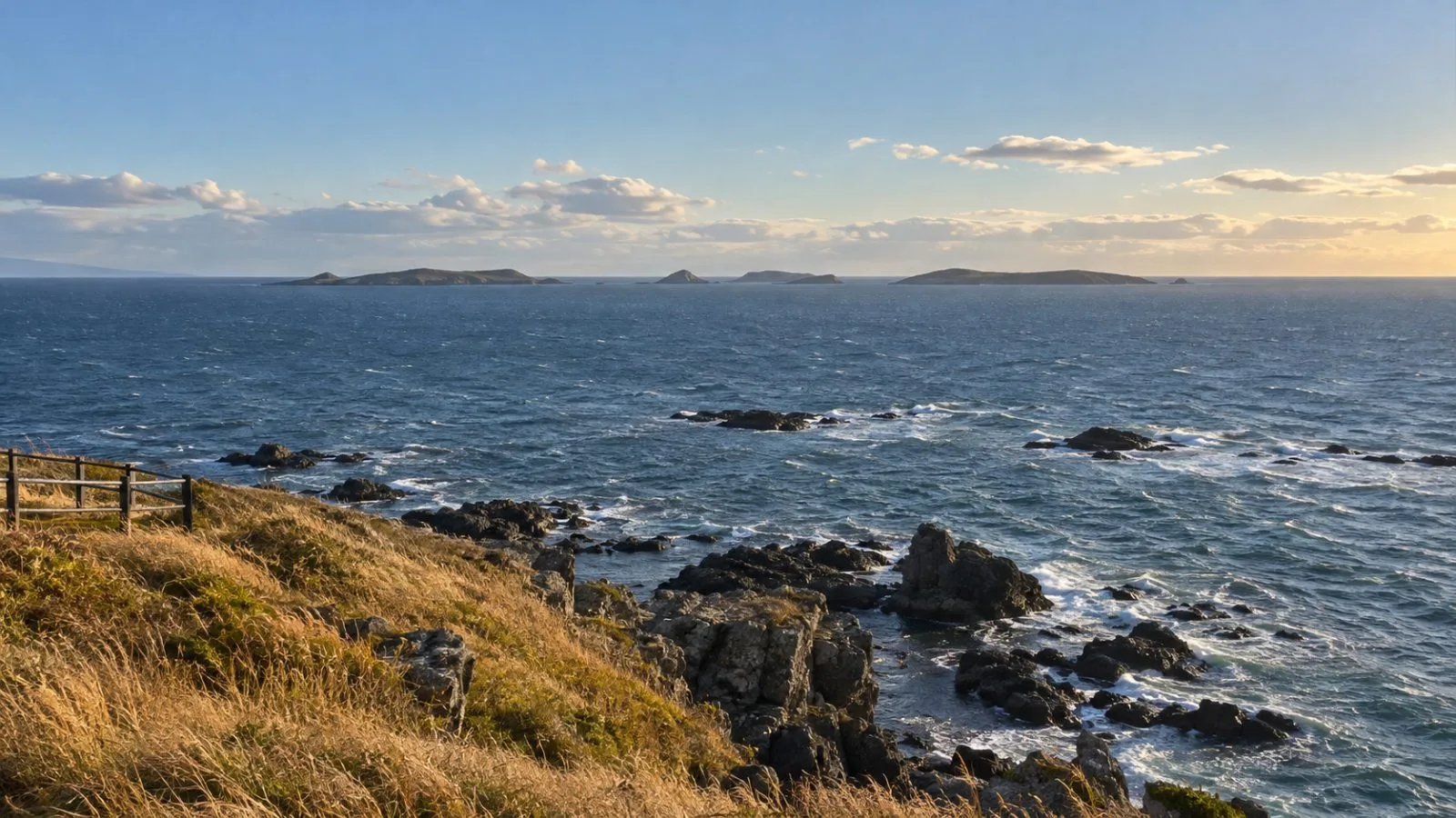 The Habomai islets appear across the strait from Cape Nosappu in Nemuro, Japan. (AI-generated image / EconoTimes)