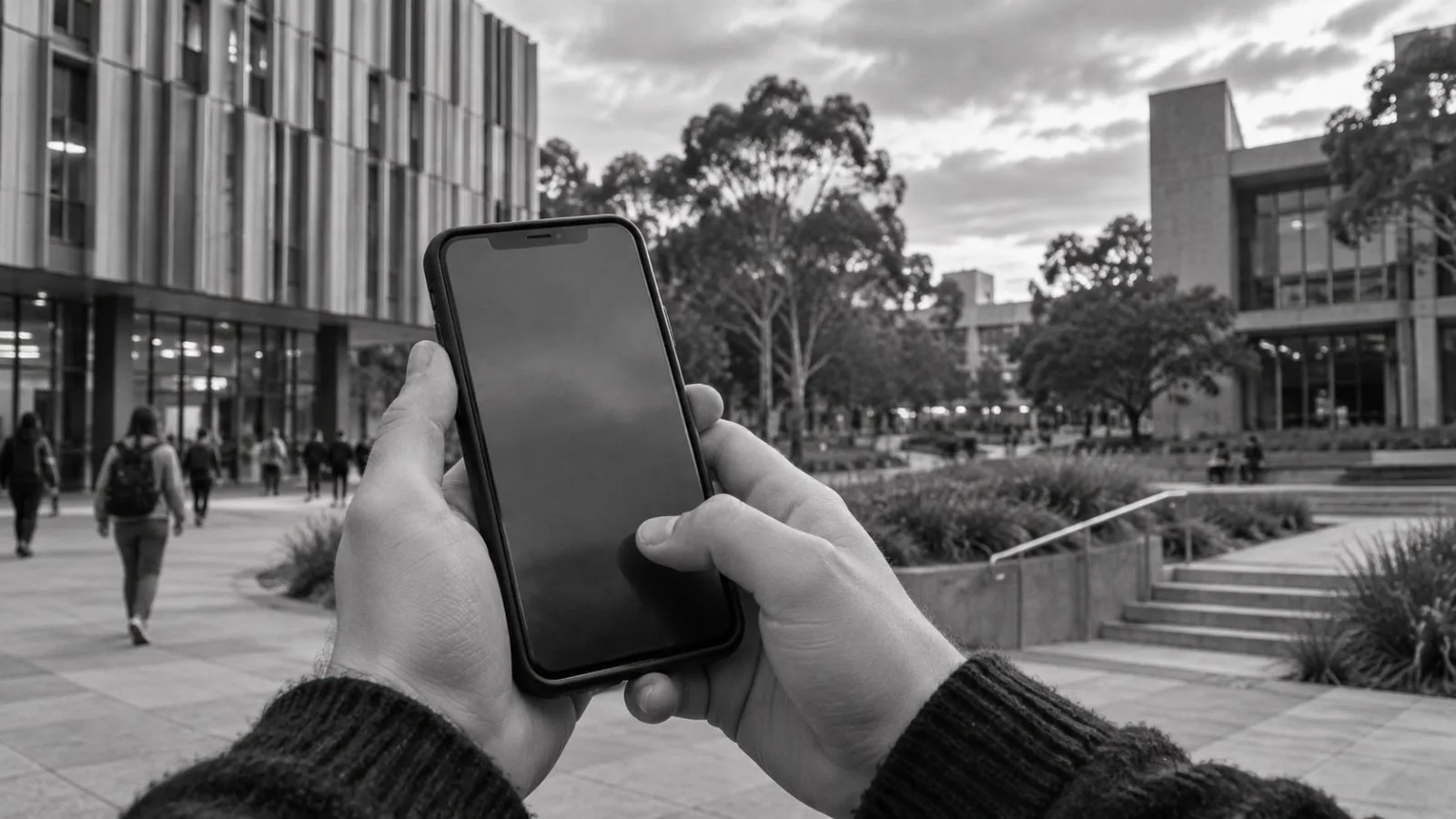 An anonymous researcher holds a smartphone at Macquarie University in Sydney. / EconoTimes.ai